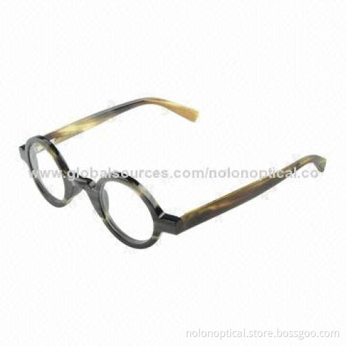 High-end Black Stripe Buffalo Eyeglasses Frame for Women and Men, OEM/ODM Orders Welcomed